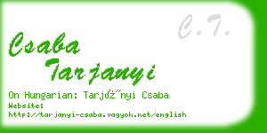 csaba tarjanyi business card